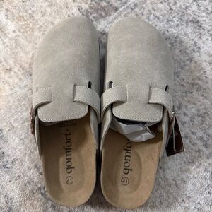 Women's Tan Suede Mules